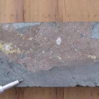 drill core, metallic minerals